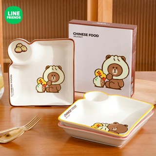 [Line Friends] จานเซรามิค สําหรับใส่อาหารค่ํา