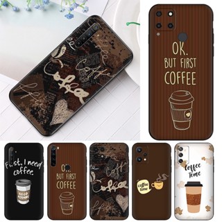 เคสโทรศัพท์ซิลิโคน ลายกาแฟ สําหรับ Realme XT X2 X Lite X50 X50M X3 V11 V11S V13 GT Neo 3T