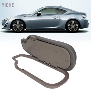 YiChe ที่เท้าแขนคอนโซล PZ4351034000 เปลี่ยนหนัง PU เรียบสีเทาสำหรับ Subaru BRZ 2013-2018 LHD