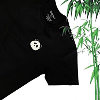 bank’s Panda T-Shirt in Black Color เสื้อยืดลายแพนด้า เสื้อยืดคอกลม เสื้อยืดคุณภาพดี_01