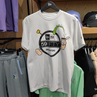 ✧New Era เสื้อยืดแขนสั้นเทรนด์ผู้ชายและผู้หญิง Popeye พิมพ์ผ้าฝ้ายสบายคอกลมคู่_03