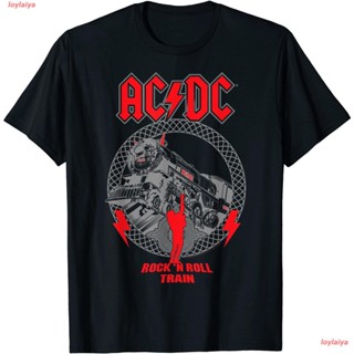 คอลูกเรือเสื้อยืดคอกลมAC/DC - Devil Train T-Shirt เอซี/ดีซี ​วงร็อค เสื้อยืดพิมลาย เสื้อยืดชาย เสื้อผู้หญิง เสื้อยื_03