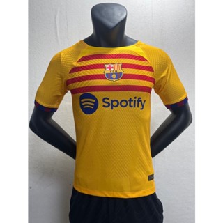 เสื้อกีฬาแขนสั้น ลายทีมฟุตบอล Barcelona three away jerseys ไซซ์ S-XXL 23-24