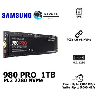 COINSคืน15%⚡FB9JMZV6⚡ SAMSUNG 980 PRO 1TB M.2 2280 NVME MZ-V8P1T0BW SSD รับประกัน 5ปี