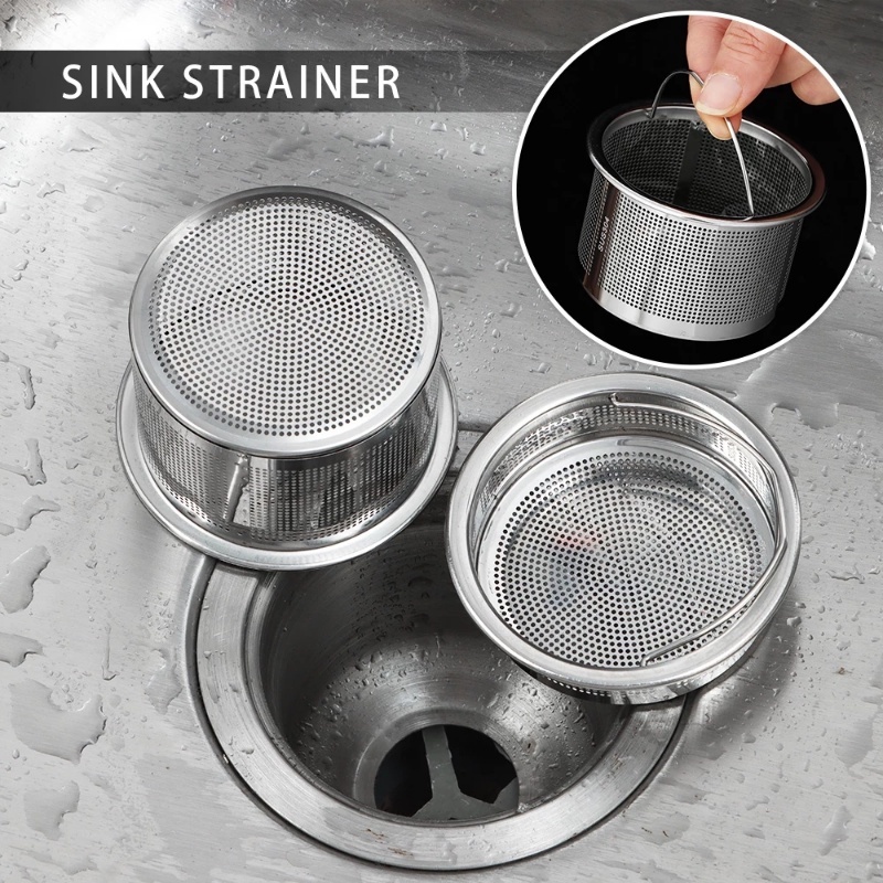 ครัวสแตนเลสอ่างล้างจานตะกร้าหน้าจอระบายน้ำ