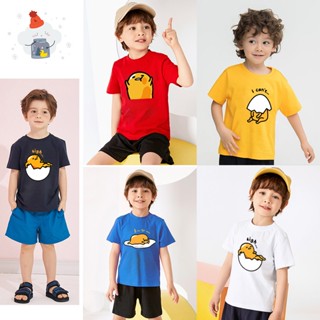 เสื้อยืด พิมพ์ลายไข่ขี้เกียจ Gudetama สไตล์ญี่ปุ่น ของขวัญ สําหรับเด็กผู้ชาย และเด็กผู้หญิง