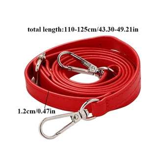 BIBITOP สายสะพายกระเป๋า สะพายข้าง หนัง PU ยาว 1.2 ซม. ปรับได้ แบบเปลี่ยน หัวเข็มขัดทองหรือเงิน