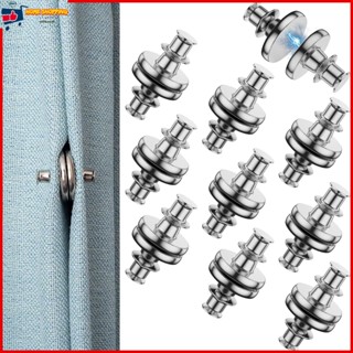 10 คู่ คลิปหัวเข็มขัดแม่เหล็ก ถอดออกได้ Magnetic Curtain Buckle อุปกรณ์เสริม DIY คลิปผ้าม่าน แม่เหล็ก