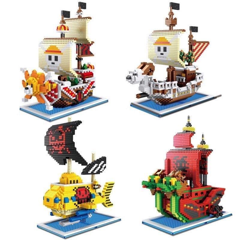 Lego Model ประกอบเรือ Thousand Sunny, One Piece Pirate Ship Puzzle Toy - Pirate King หลายรุ ่ น