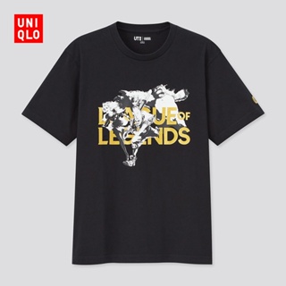 Uniqlo เสื้อยืดแขนสั้น League Of Legends สําหรับผู้ชายและผู้หญิง 440016