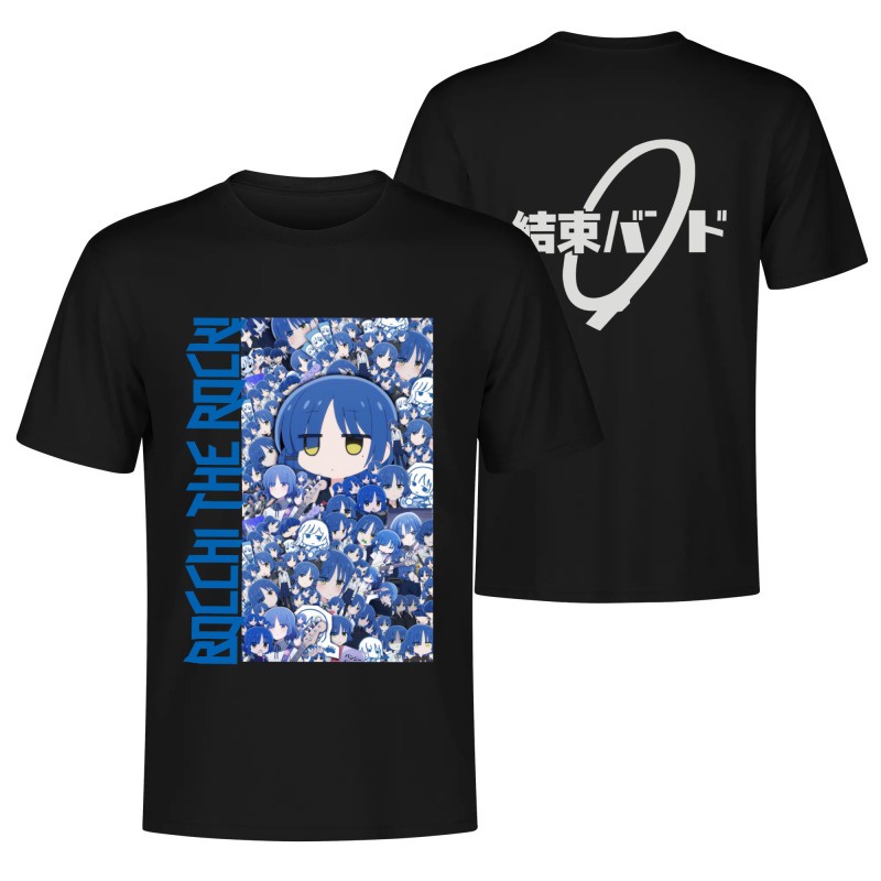S-5XL ผ้าฝ้าย 100% BOCCHI THE ROCK Ryou Yamada Oversized T Shirt for Women Plus Size Anime Tshirt Co