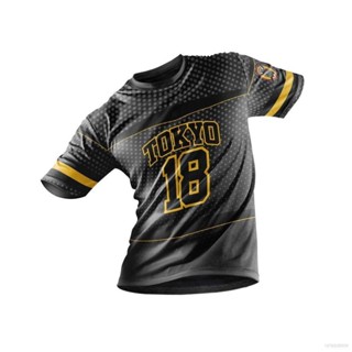 เสื้อกีฬาเบสบอลแขนสั้นลําลอง คอกลม ลายทีม GP1 MLB Tokyo18 PG1 สําหรับผู้ชาย และผู้หญิง