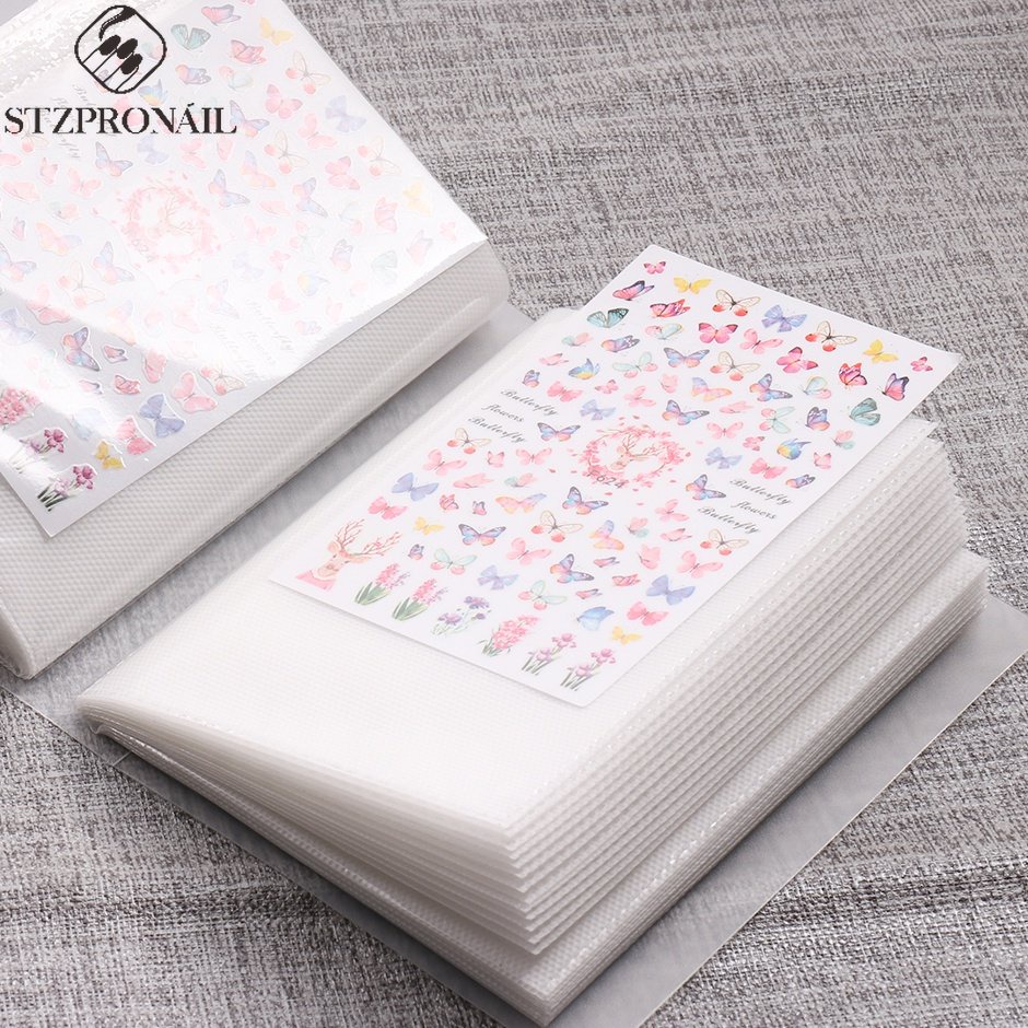 Stzpronail 100/80Slots เล็บสติกเกอร์หนังสืออัลบั้มที่ว่างเปล่ารวบรวม Decals Organizer ผู้ถือจอแสดงผลโน้ตบุ๊คเล็บเครื่องมือ