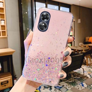 พร้อมส่ง เคสโทรศัพท์ซิลิโคน TPU นิ่ม แบบใส ปิดด้านหลัง ลายกลิตเตอร์ดาว สําหรับ OPPO Reno8 T 4G Reno8T 5G