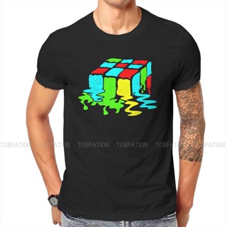 Magic Cube Intelligence Game Funny Geek Melting T Shirt Classic Graphic Big size Cotton Mens Clothe_02