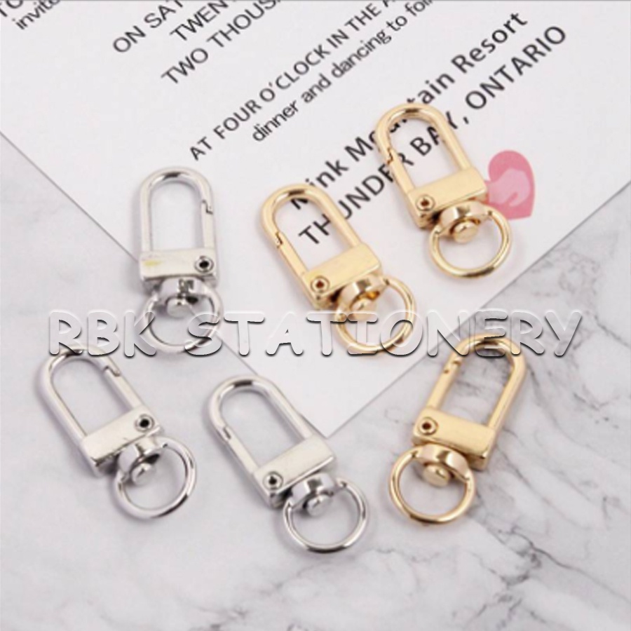 ตะขอตัวยู ตะขอก้ามปู ตะขอเกี่ยว 2 ชิ้น/แพค อุปกรณ์ทำพวงกุญแจ อุปกรณ์ DIY