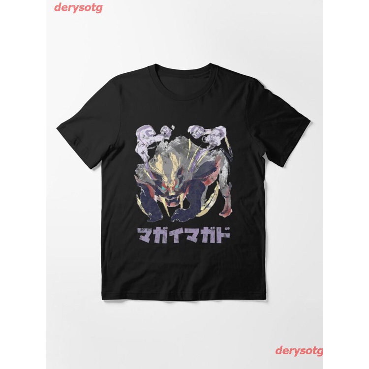 tshirtเสื้อยืดคอกลมฤดูร้อน2020 Monster Hunter Rise Magnamalo Kanji Icon Essential T-Shirt เสื้อยืด ด