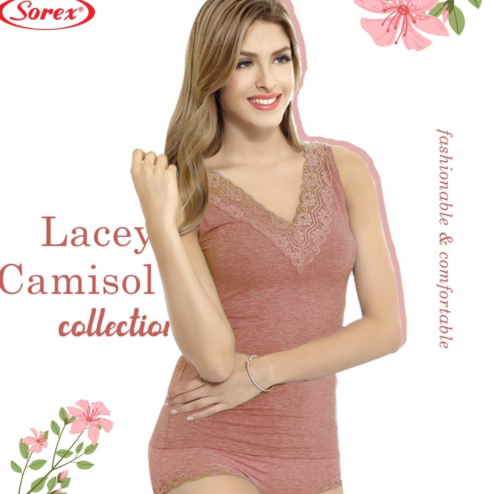 CHEKOUT Sorex V Neck Lace Camisole 5013 (Camisole Visเหนียว) เสื้อกล้าม