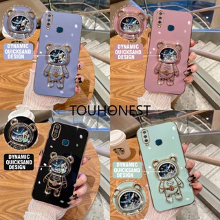 เคส Vivo X27 Pro เคส Vivo X30 Pro เคส Vivo X23 Case Vivo X21 Case Vivo X20 Case Vivo X9 Cover Glitter Liquid Quicksand Astronaut Bracket Soft Phone Case กลิตเตอร์ ของเหลว ทรายดูด นักบินอวกาศ ตัวยึด เคสโทรศัพท์ แบบนุ่ม