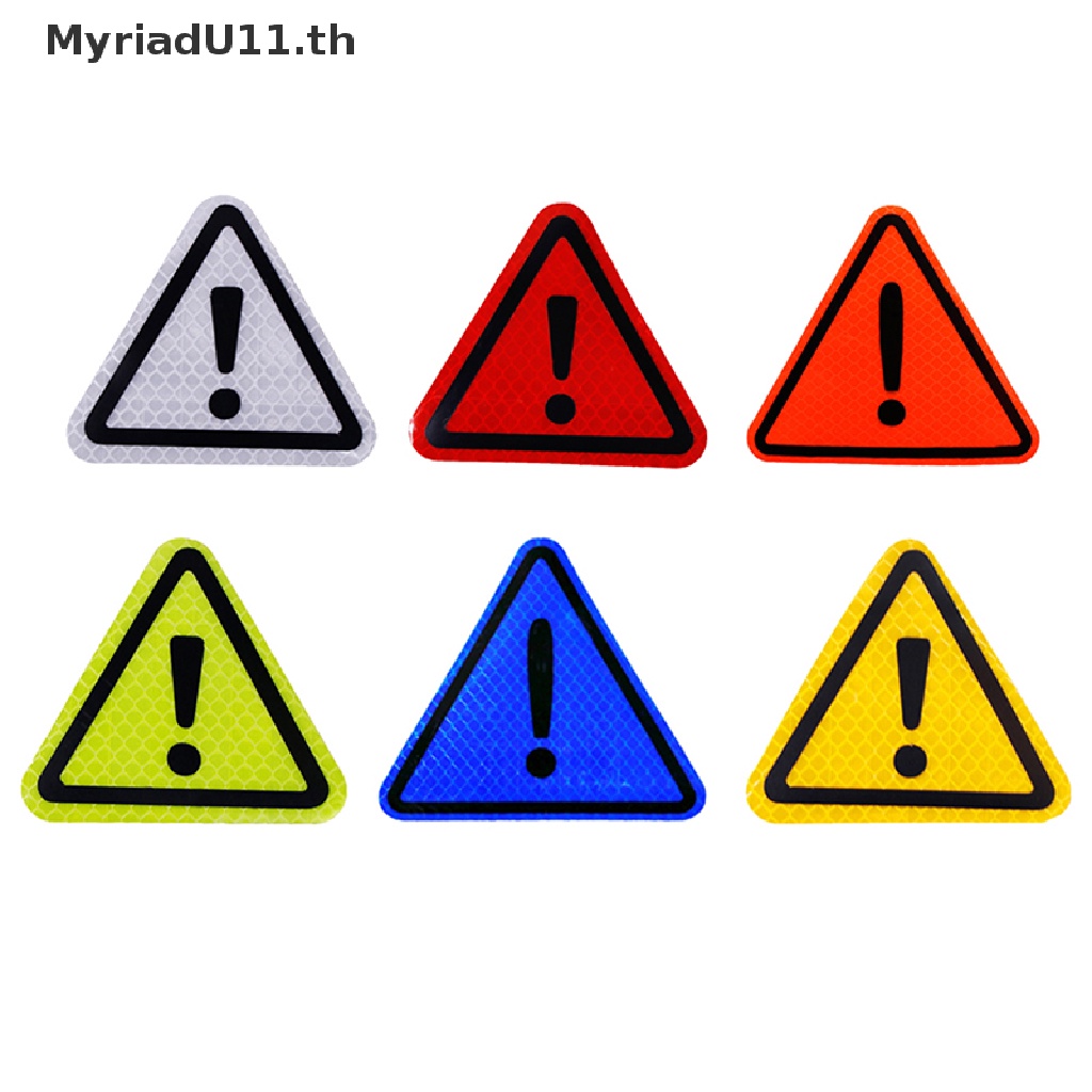 Myriadu สติกเกอร์สะท้อนแสง ทรงสามเหลี่ยม สําหรับติดตกแต่งรถยนต์