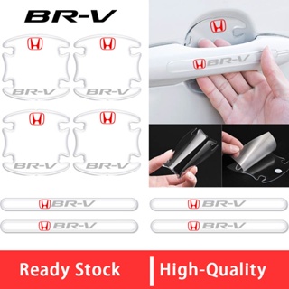 สติกเกอร์ใส ป้องกันรอยขีดข่วน สําหรับติดมือจับประตูรถยนต์ Honda BR-V BRV