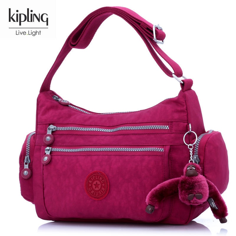 Kaipulin Kipling กระเป๋าสะพายไหล่ ผ้าไนล่อน กันน้ํา มีหลายช่อง ขนาดกลาง เหมาะกับการเดินทาง สําหรับสตรี 2022