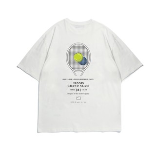 [S-5XL]เสื้อยืดโอเวอร์ไซส์ Oversize sleeve unisex "Tennis"