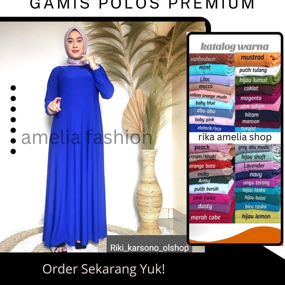 ใหม่ amelia FASHION - PLAIN gamis ALL SIZES FIT TO XL/GAMISTERBARU/dress/rika amelia shop/ชุด gamis 