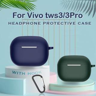 เคสหูฟัง กันกระแทก สีพื้น สําหรับ VIVO TWS 3 VIVO TWS 3 Pro