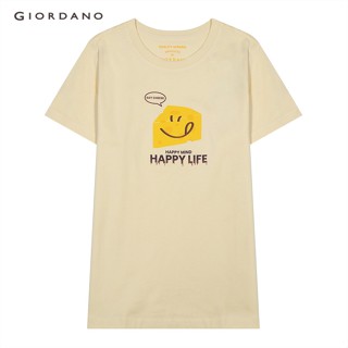 GIORDANO เสื้อยืดแขนสั้นผู้หญิง Womens Printed Tee 05393221