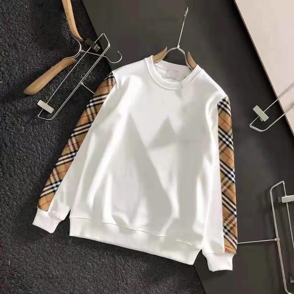 เสื้อกันหนาว คอกลม ลายสก๊อต สีขาว สีดํา แฟชั่นยอดนิยม สไตล์เกาหลี เหมาะกับฤดูใบไม้ร่วง และฤดูหนาว สําหรับผู้ชาย และผู้หญิง 2023