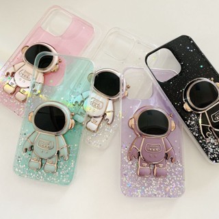 เคสโทรศัพท์มือถือ ลายนักบินอวกาศ พร้อมขาตั้ง สําหรับ Samsung Galaxy S21 FE S22 S23 Ultra