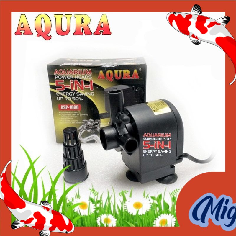 Aqura asp 1600 หัวไฟ 1600 ปั๊มน้ําใต้น้ํา aqura พิพิธภัณฑ์สัตว์น้ํา