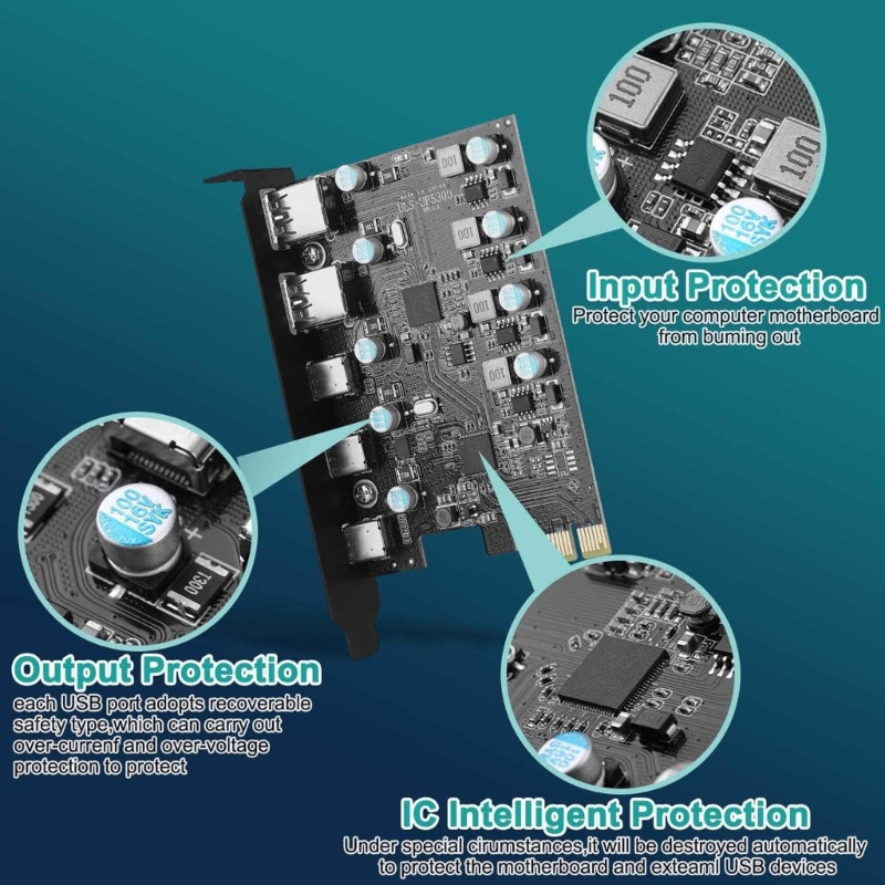 Bang Pcie to Usb 3.0 การ์ดขยาย Pci-e to Type C Type-A อะแดปเตอร์การ์ด สําหรับเดสก์ท็อป