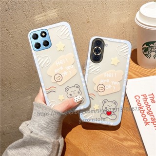 พร้อมส่ง เคสโทรศัพท์มือถือแบบนิ่ม กันกระแทก ลายการ์ตูนหมีน่ารัก สําหรับ Honor X8a X7a 2023 เคส Phone Case