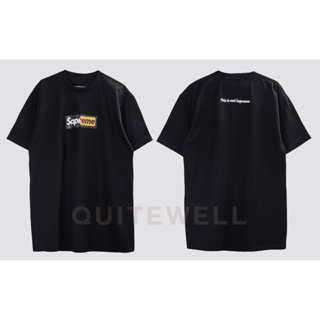 QWT98-1 NOT SAPREME BLACK เสื้อยืด สีดำ