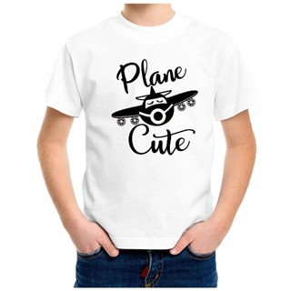 CARTOON PRINTING "PLANE CUTE" LOGO CHILDREN CASUAL T-SHIRT SHORT SLEEVE *UNISEX* K277_02