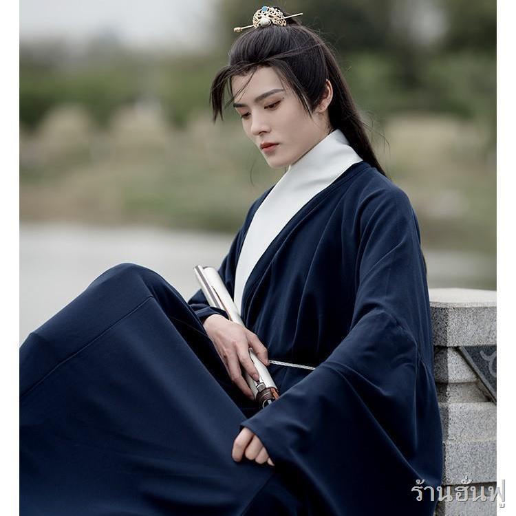 ราชวงศ์หมิง Hanfu เสื้อผ้าผู้ชายครบชุดสไตล์โบราณ ลูกชายสุดหล่อ นางฟ้าสไตล์จีน สไตล์โบราณ สุดยอดนางฟ้า 2024 ใหม่