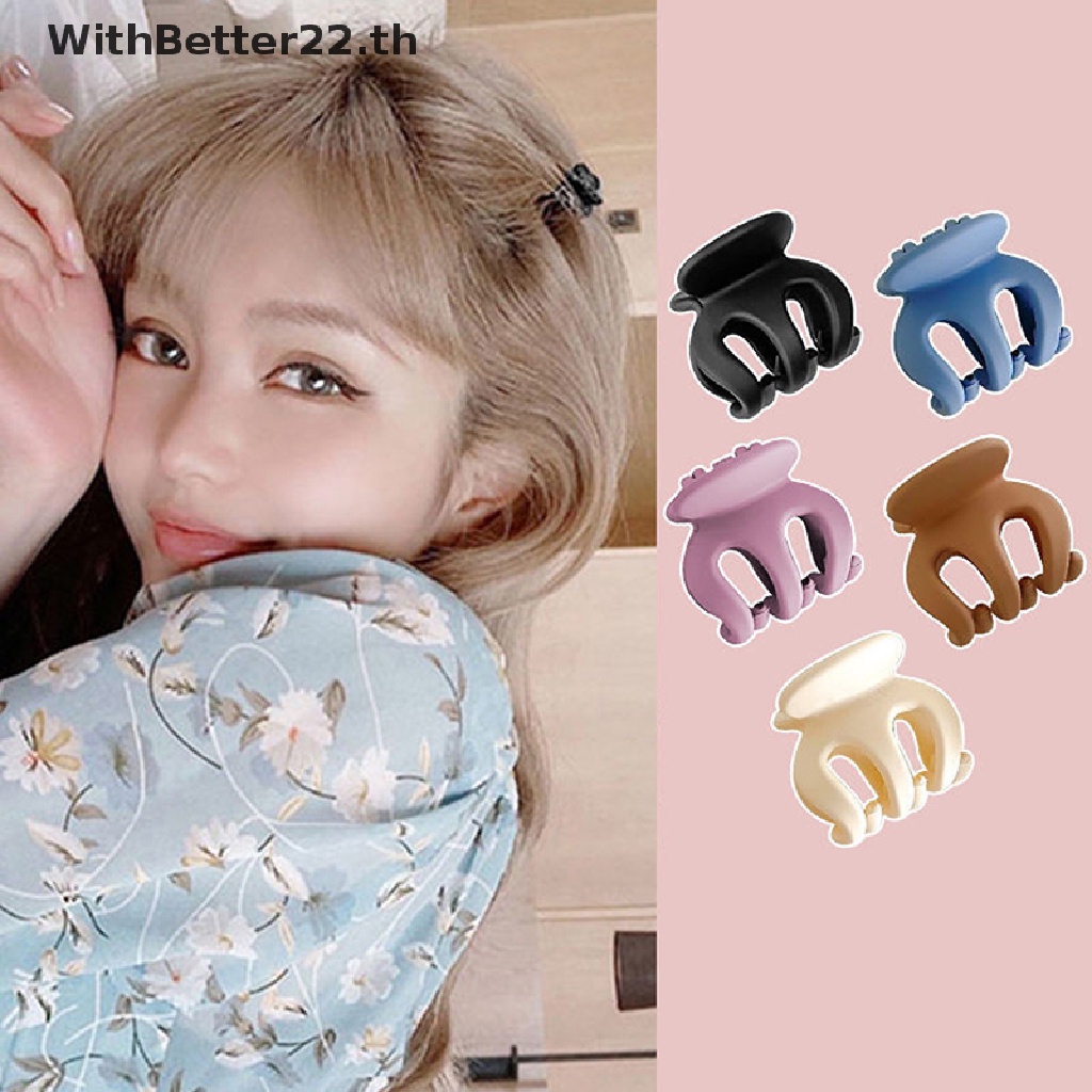 Withbetter กิ๊บติดผมหน้าม้า อะคริลิคถัก ลายดอกไม้ ขนาดเล็ก สีดํา สไตล์เจ้าหญิง สําหรับผู้หญิง 6 ชิ้น