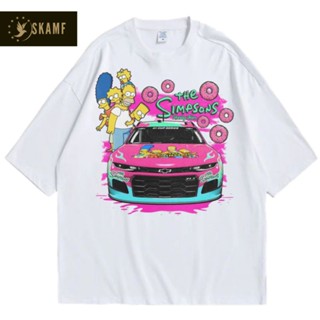 เสื้อยืด พิมพ์ลาย The SIMPSONS X NASCAR | เสื้อยืด ลายรถยนต์ แบบเรียบ | เสื้อผ้าวินเทจ DISTRO | เสื้อยืด | สแกมฟ์ |_07