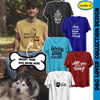 Transfer It trendy tops Dog Lover Tees Fur Collection Design "The Dogfather" PERSONALIZED cotton_02