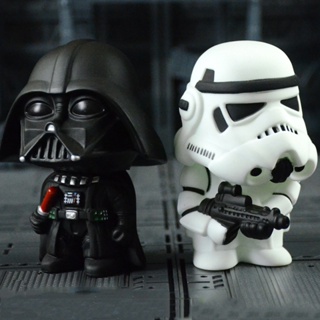 โมเดลฟิกเกอร์ อนิเมะ Star Wars Kawaii Action Figure Darth Vader Yoda ของเล่นสําหรับเด็ก