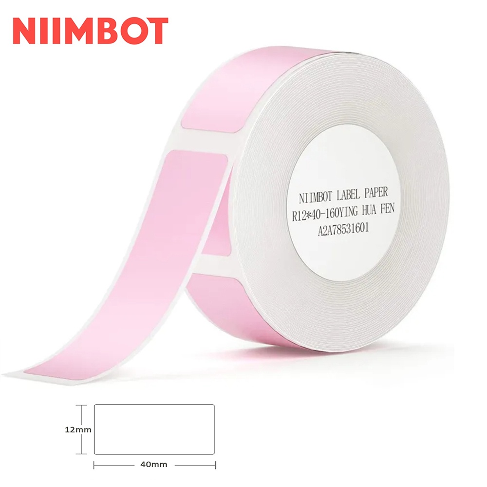 NIIMBOT D11 กระดาษฉลากความร้อนสีชมพูมีกาวในตัวสําหรับ D110 / D11 / D101 Label Maker, Niimbot D110 La