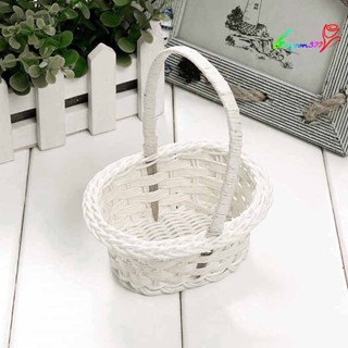 【AG】Plastic Weaving Vegetable Fruit Picnic Basket Box Cosmetics Organizer