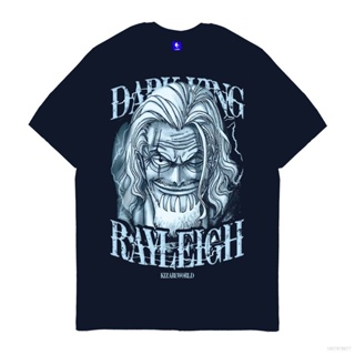 เสื้อยืดแขนสั้นอะนิเมะเย็น One Piece SILVERS RAYLEIGH เสื้อแขนสั้นเสื้อลําลองเสื้อยืดหลวมเสื้อยืดกราฟิกด้านบนข v2PS-5XL