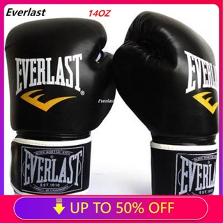 พร้อมส่ง! 14oz EVERLAST ถุงมือชกมวย มืออาชีพ มวยไทย ฝึกมวยไทย ถุงมือ Sanda ชายและหญิง ชกมวย ถุงมือต่อสู้