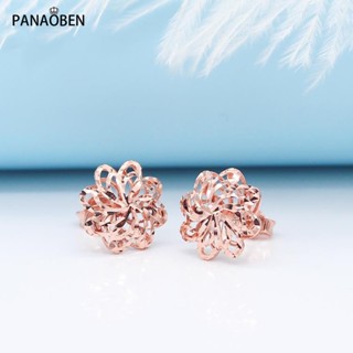 PANAOBEN ⭐585 ต่างหูทองคํา 14K รูปดอกไม้ สีม่วง หรูหรา เครื่องประดับ สําหรับผู้หญิง ต่างหูแฟชั่น ต่างหูทอง ต่างหูเงินแท้ ต่างหูคริสมาสต์