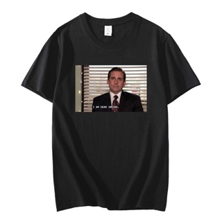 T-shirt  เสื้อยืด พิมพ์ลาย I Am Dead Inside Michael Scott The Us Office Tv Series สําหรับผู้ชาย#39; s ผู้หญิง &amp;#39; s เส