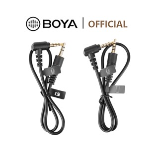 Boya สายอะแดปเตอร์กล้อง สมาร์ทโฟน สําหรับไมโครโฟน BY-MM1+ 3.5 มม. TRRS เป็น TRS 3.5 มม. TRRS เป็น TRRS สําหรับกล้อง DSLR อุปกรณ์บันทึกเสียง พร้อมแจ็คตรวจสอบเสียง