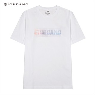 GIORDANO เสื้อยืดผู้ชาย Mens Giordano Print Tee 01092204